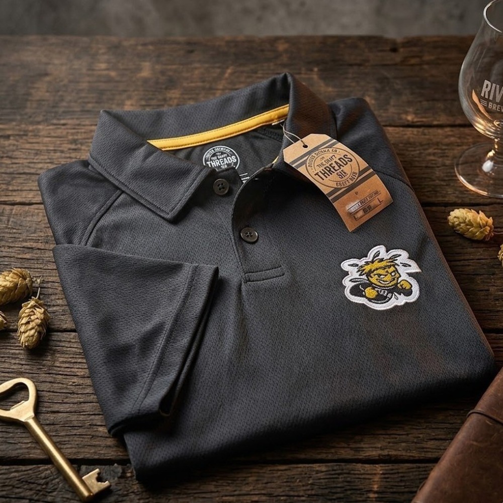 Rivalry Threads 91 Wichita State WuShock Polo Shirt Men's Small Black NWT NCAA